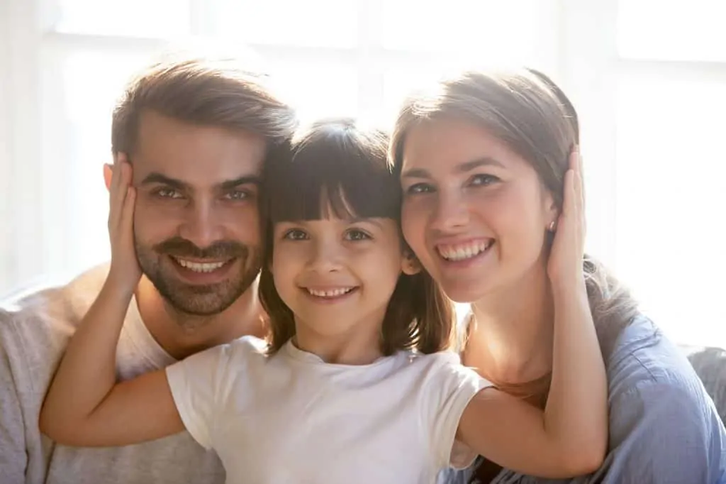 happy young family in Houston